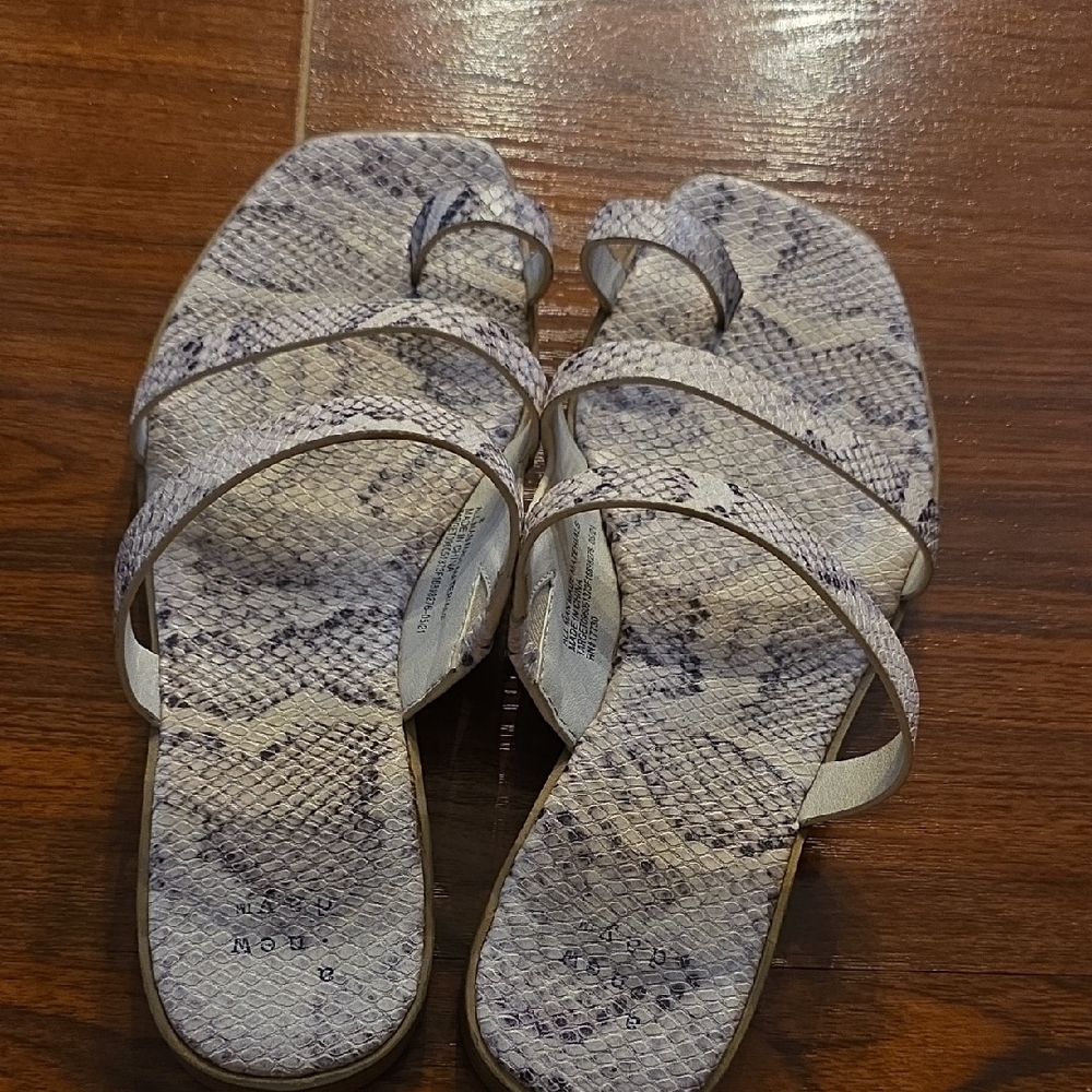 Target Snakeskin Print Sandals - Black and Cream - Picture 2 of 6